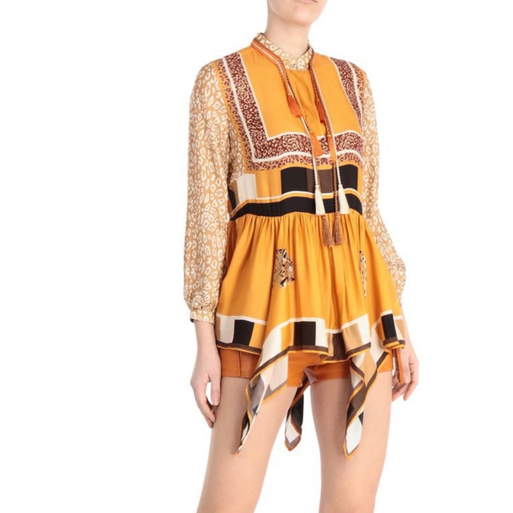 Just Cavalli Scarf print blouse